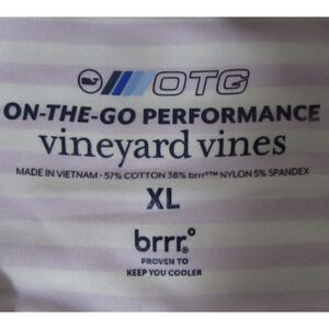 Vineyard Vines Men's size XL dress shirt button down purple, white performance